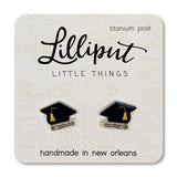 Lilliput Graduation Cap Earrings