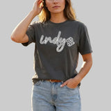 Indy Race Flag Tee - Charcoal