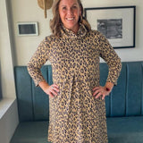 Meghan Camel Leopard Dress