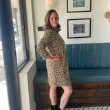 Meghan Camel Leopard Dress