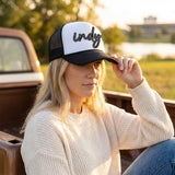 Indy Script Trucker Hat
