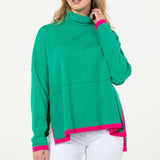 THML Green Turtleneck Sweater