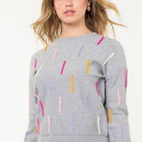 THML Grey Yarn Stripe Sweater