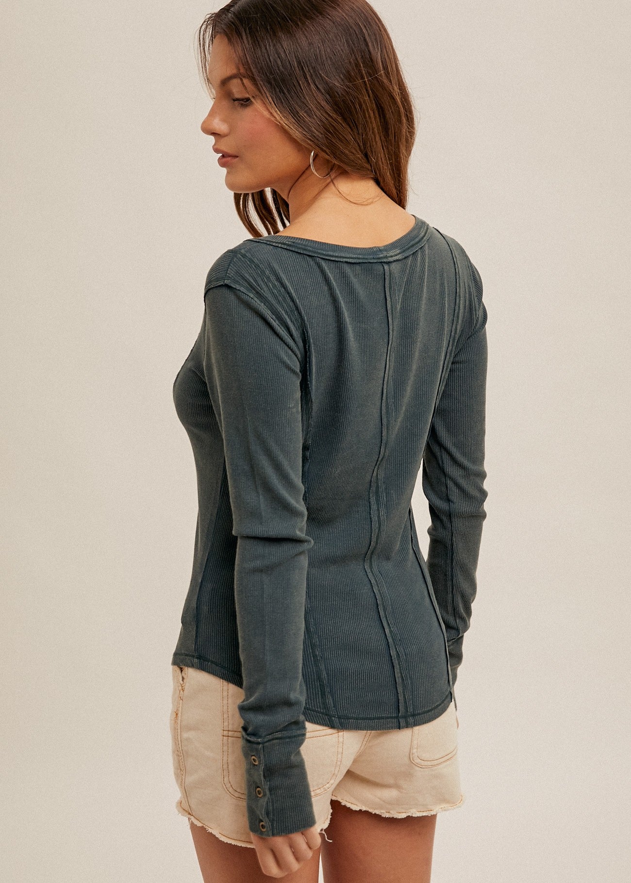 Rib Knit Top - Pine