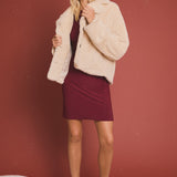 Cream Faux Fur Jacket