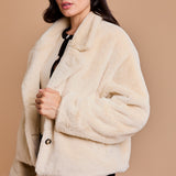 Cream Faux Fur Jacket