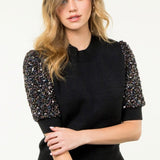 THML Sequin Sleeve Top