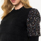 THML Sequin Sleeve Top