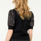 THML Sequin Sleeve Top