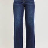 Mid Rise Wide Leg Jeans - Dark