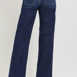 Mid Rise Wide Leg Jeans - Dark