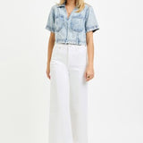 Tummy Control High Rise Crop Wide Pants