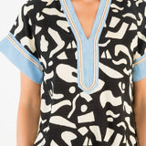 THML Abstract Breeze Contrast Top