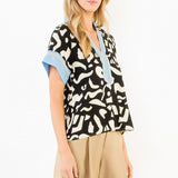 THML Abstract Breeze Contrast Top