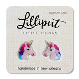 Pink Unicorn Earrings