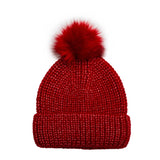 Taylor Metallic Shimmer Pom Pom Hat