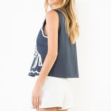 THML Navy Top with Embroidery