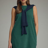 Green with Envy Striped Shift Dress