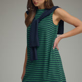 Green with Envy Striped Shift Dress