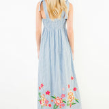 THML Stripe Dress with Embroidery