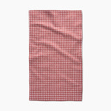 Geometry Fireside Plaid Red Tea Towel