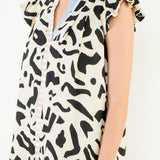 THML Black & Cream Abstract Dress