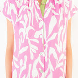 THML Pink Abstract Print Short Dress
