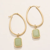 Chateau Hoop Earrings  Frosty Green