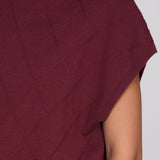 Wine Mock Neck Sweater