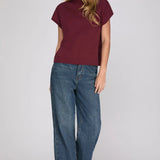 Wine Mock Neck Sweater