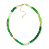 Stone Beaded Candy Necklace Green