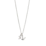 Cross Anchor Silver Necklace