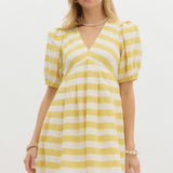S/S Yellow Stripe Dress