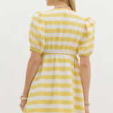 S/S Yellow Stripe Dress