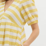 S/S Yellow Stripe Dress