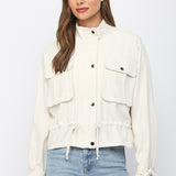 Stand Collar Utility Jacket