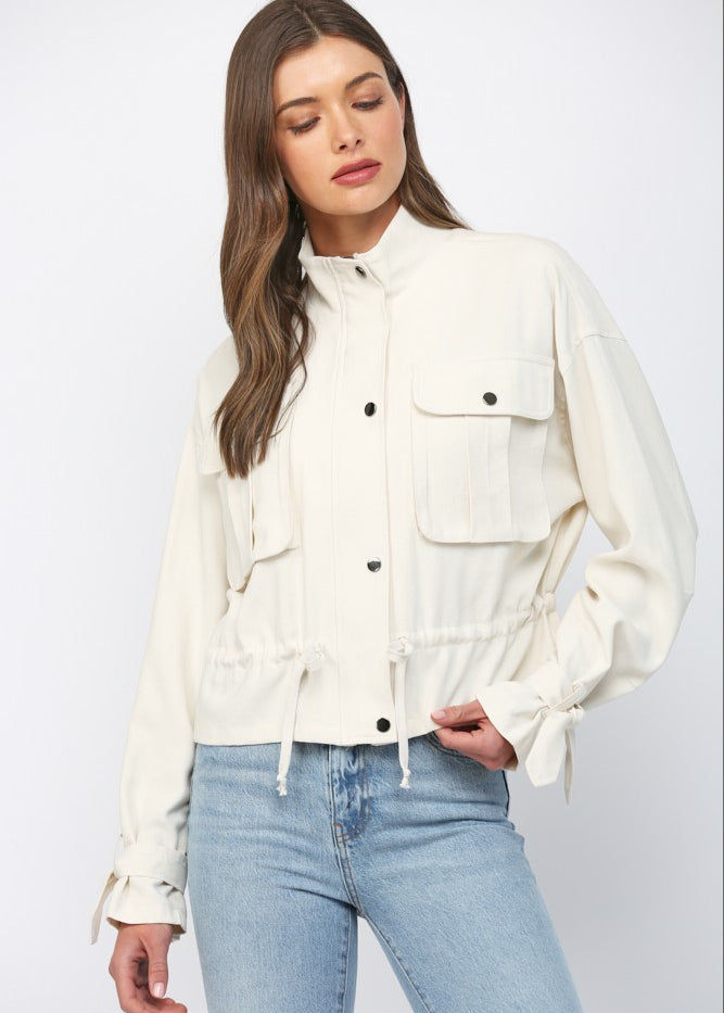 Stand Collar Utility Jacket