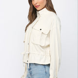 Stand Collar Utility Jacket