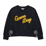 Game Day Relaxed Sweatshirt, BLACK