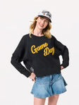 Game Day Relaxed Sweatshirt, BLACK
