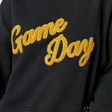 Game Day Relaxed Sweatshirt, BLACK