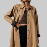 L/S Tan B/F Light Weight Trench Coat
