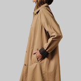 L/S Tan B/F Light Weight Trench Coat