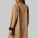 L/S Tan B/F Light Weight Trench Coat