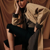 L/S Tan B/F Light Weight Trench Coat
