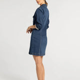 Denim Button Front Dress
