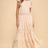 Eyelet Peach Dress