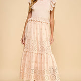 Eyelet Peach Dress