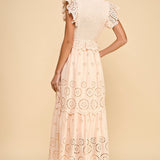 Eyelet Peach Dress