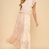 Eyelet Peach Dress